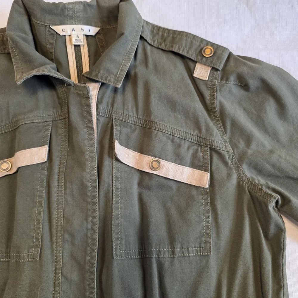 Cabi‎ Field Jacket Women S Green Utility Military Safari Gorpcore Style heritage